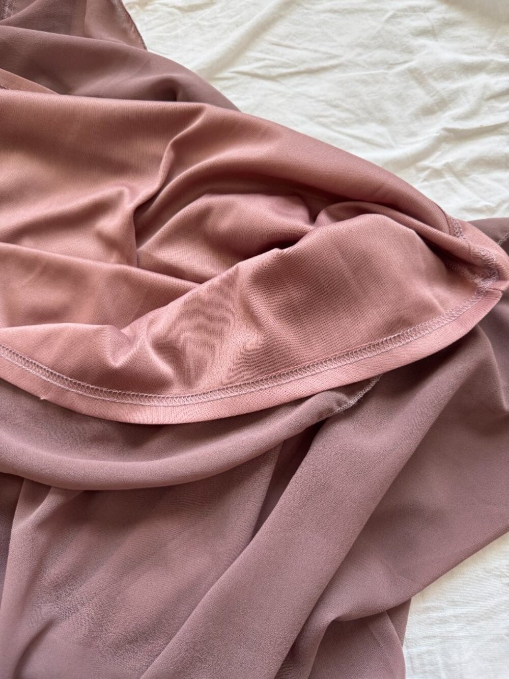 Baltic Born Lydia Deep Mauve Chiffon Maxi Dress Women's Size XL Long Sleeve - Picture 7 of 8